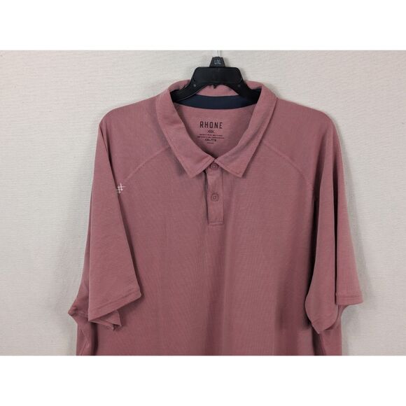 Rhone Delta Pique Button Down Polo Shirt Purple Men's Size 2XL/XXL - Picture 2 of 10